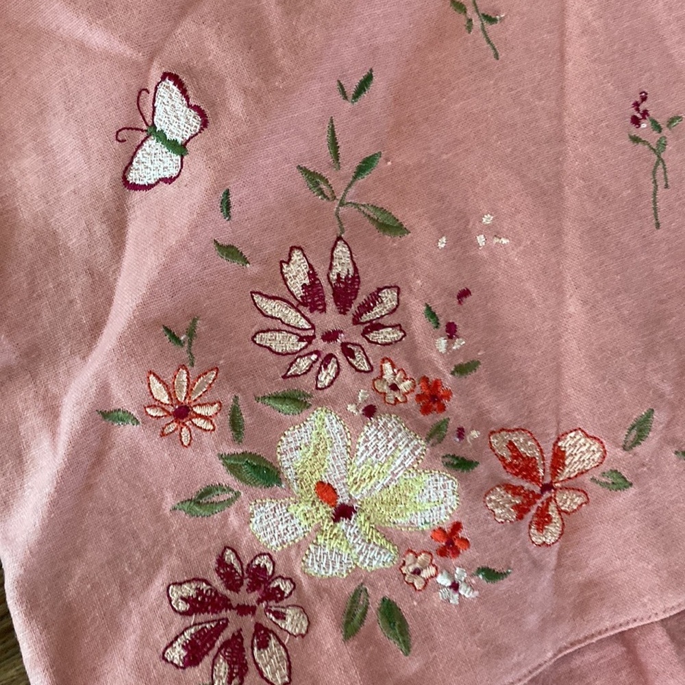 VTG 90’s Studio Ease Dress Linen Maxi Floral reversible size 10 teacher modest - Picture 3 of 12